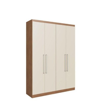 Guarda-roupa Oxford 4 Portas 2 Gavetas 6 Prateleiras Casajá - Freijo/off