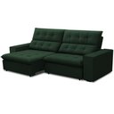 Ver imagem 7 de Sofá Retrátil Reclinável para Sala 3 Lugares 250cm Vincent F04 Veludo Verde - Lyam Decor