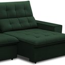 Ver imagem 6 de Sofá Retrátil Reclinável para Sala 3 Lugares 250cm Vincent F04 Veludo Verde - Lyam Decor