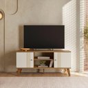 Ver imagem 4 de Rack Molly para TV até 50" 115cm MDF-MDP 2 Portas Off White Peternella Móveis