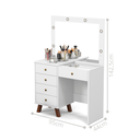 Ver imagem 3 de Penteadeira com Camarim 5 Gavetas Luiza Branco