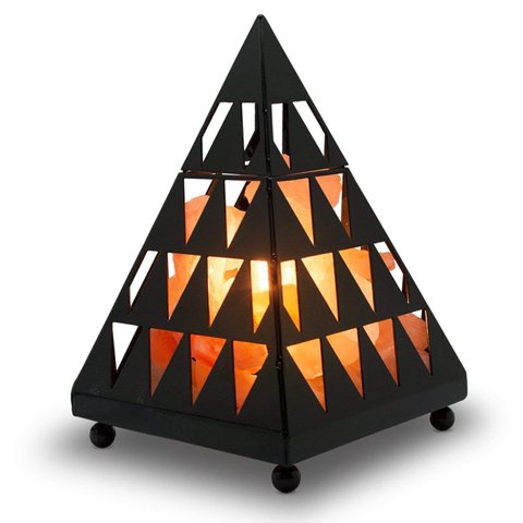 Himalayan Glow Lâmpada de Sal Pirâmide com Dimmer Laranja 19,3cm