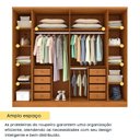Ver imagem 6 de Guarda Roupa Casal 6 Portas 8 Gavetas Puxador MDF 270cm Portugal Espresso Móveis  