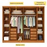 Guarda Roupa Casal 6 Portas 8 Gavetas Puxador MDF 270cm Portugal Espresso Móveis   - 8