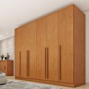 Ver imagem 2 de Guarda Roupa Casal 6 Portas 8 Gavetas Puxador MDF 270cm Portugal Espresso Móveis  