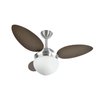 Ventilador de Teto Infinity Colonial Prata Es 3 Pás Rattan Tb 110V+Controle 1023 - 1