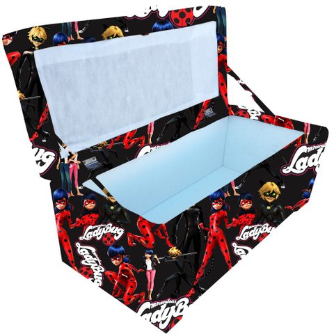 Puff Bau Solteiro Infantil 70 Centimetros - Desenhos Estampa Lady Bug Pr Beatriz Decor