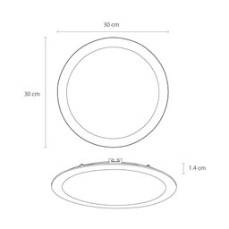 Plafon Led Embutir Redondo Branco 24w Yamamura - 3