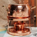 Ver imagem 5 de Conjunto para Fondue Rechaud em Cobre Puro Artesanal 1400ml