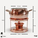 Ver imagem 3 de Conjunto para Fondue Rechaud em Cobre Puro Artesanal 1400ml