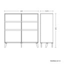 Ver imagem 6 de Cômoda Sapateira para Quarto 120cm x 120cm Dora Bege/Cinamomo/Off White