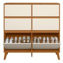 Ver mais imagens de Cômoda Sapateira para Quarto 120cm x 120cm Dora Bege/Cinamomo/Off White