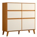 Ver imagem 5 de Cômoda Sapateira para Quarto 120cm x 120cm Dora Bege/Cinamomo/Off White