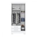 Ver imagem 3 de Guarda-roupa Solteiro 3 Portas 2 Gavetas com Espelho Branco/branco/rosa Be16 - Briz