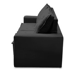 Sofá Retrátil e Reclinável 3 lugares com Molas 1,80m Ana Suede Preto Adonai Estofados - 8