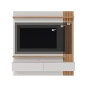Ver imagem 6 de Painel para Tv Home Suspenso Ambiente Juriti 1.5 Off White Matte Freijó - Colibri