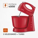 Ver imagem 2 de Batedeira Convencional Power Prática B-44-R 3,6L 400W 3 Velocidades 110V