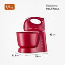 Ver imagem 6 de Batedeira Convencional Power Prática B-44-R 3,6L 400W 3 Velocidades 110V