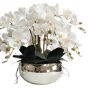 Ver imagem 2 de Arranjo Artificial 10 Hastes Orquídeas Silicone e Vaso