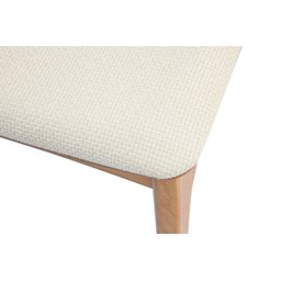 Cadeira de Jantar Livia Madeira Amêndoa com Encosto Ergonomico em Palhinha:linho Off White - 3