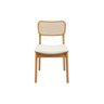 Cadeira de Jantar Livia Madeira Amêndoa com Encosto Ergonomico em Palhinha:linho Off White - 6