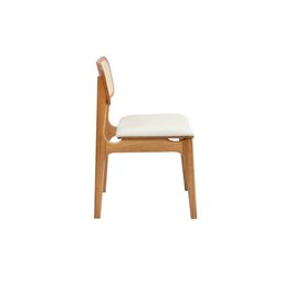 Cadeira de Jantar Livia Madeira Amêndoa com Encosto Ergonomico em Palhinha:linho Off White - 5