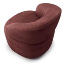 Ver imagem 7 de Kit 02 Poltronas Giratória Orgânica para Sala de Estar Living Helena L02 Linho Bordô - Lyam Deco