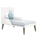 Ver imagem 2 de Quarto de Bebê Theo 2 Portas com Cômoda com Porta Branco Acetinado com Pés Amadeirado - Reller