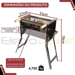 Churrasqueira Portatil Desmontavel Inox - 6