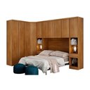 Ver imagem 1 de Quarto Modulado Rizon 6 Peças (1 Armário Ponte + 1 Closet + 2 Guarda Roupas + 2 Complementos)