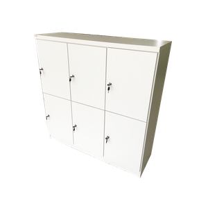 Armário Lockers Guarda Volumes 6 Portas Academia Armario Escaninhho Locker Escritorio Escola Comerci