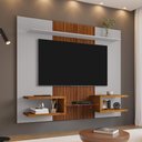 Ver imagem 1 de Painel Celeno para Tv 55 Polegadas Off White Nature Ripado