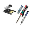 Ver imagem 1 de Kit Solda Ferro + Suporte + solda em fio tubete - 127v 40W