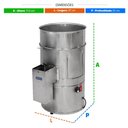 Ver imagem 2 de Descascador de Batatas Industrial 6kg Elétrico 67kg/h 1/4 Cv Db.6 220v - Metvisa
