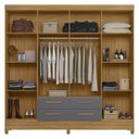 Ver imagem 5 de Guarda Roupa Casal 204cm com Espelho Vitta Freijó/cinza Z17 - Mpozenato