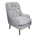 Ver imagem 2 de Kit Amamentação Poltrona, Puff e Almofada Suede Cinza Dominic Decor Lille