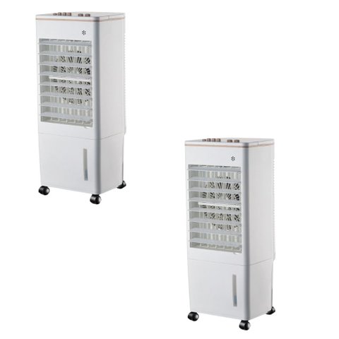 Kit 02 Climatizador de Ar Umidificador 8 Litros 4 Funções 65w Zellox