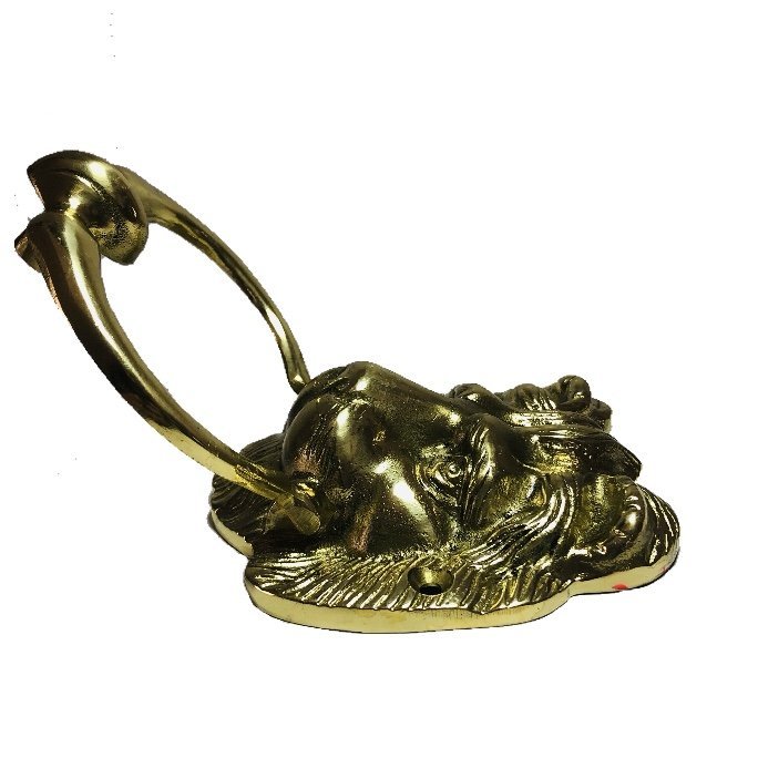 Aldrava Leão Batedor De Porta Bronze Batente Artesanal 18 Cm - 3