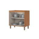 Ver imagem 4 de Gabinete de Cozinha Modulado Balcão Requinte C/ 2 Portas S/tampo 80cm Nature/areia - Henn
