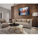 Ver imagem 2 de Quadro Decorativo Canvas Abstrato Formas Geométricas Colorida Desenhos Gg