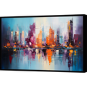 Ver imagem 1 de Quadro Decorativo Canvas Abstrato Formas Geométricas Colorida Desenhos Gg