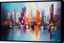 Ver imagem 1 de Quadro Decorativo Canvas Abstrato Formas Geométricas Colorida Desenhos Gg