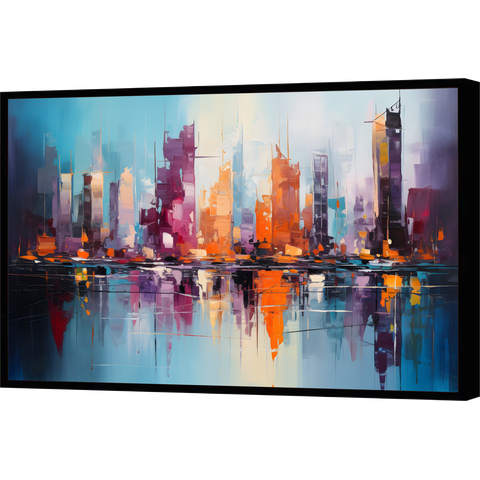 Quadro Decorativo Canvas Abstrato Formas Geométricas Colorida Desenhos Gg