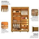 Ver imagem 6 de Guarda-Roupa Solteiro 2 Portas Reflectante com LED com Pés 100% MDF Royale