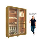Ver imagem 5 de Guarda-Roupa Solteiro 2 Portas Reflectante com LED com Pés 100% MDF Royale