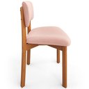 Ver imagem 6 de Cadeira para Sala de Jantar Cozinha Living Estofada Dara L02 Bouclê Rosê - Lyam Decor