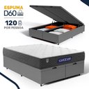 Ver imagem 2 de Cama Box Baú + Colchão Gazin de Espuma D60 Double Face Force Up Queen 158 cm
