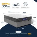 Ver imagem 3 de Cama Box Baú + Colchão Gazin de Espuma D60 Double Face Force Up Queen 158 cm