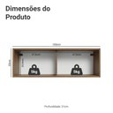 Ver imagem 2 de Armário Aéreo para Quarto 100 cm 1 Porta Basculante Rustic Neo Madesa