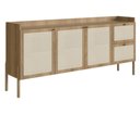Ver imagem 2 de Balcão Buffet 3 Portas 2 Gavetas Palhinha Pé Madeira Oslo Artesano Hanover